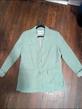 Steve Madden Seafoam Green Women's Tailored Blazer (Medium)